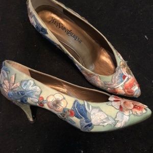 Yves Saint Laurent Vintage Applique Heels